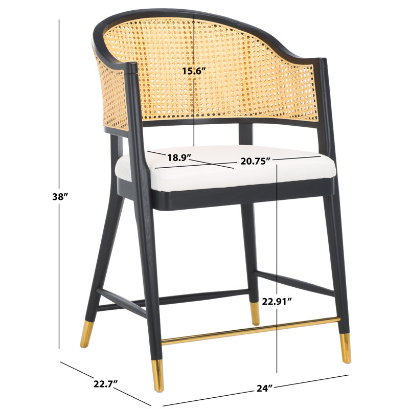 22.91'' Counter Stool, Black, Counter Stool (22.91” Seat Height)