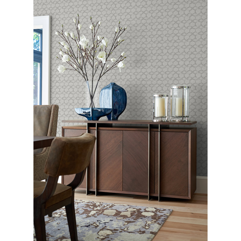 Rouleau de papier peint L 33 pi x l 20,9 po Avaline, Platine