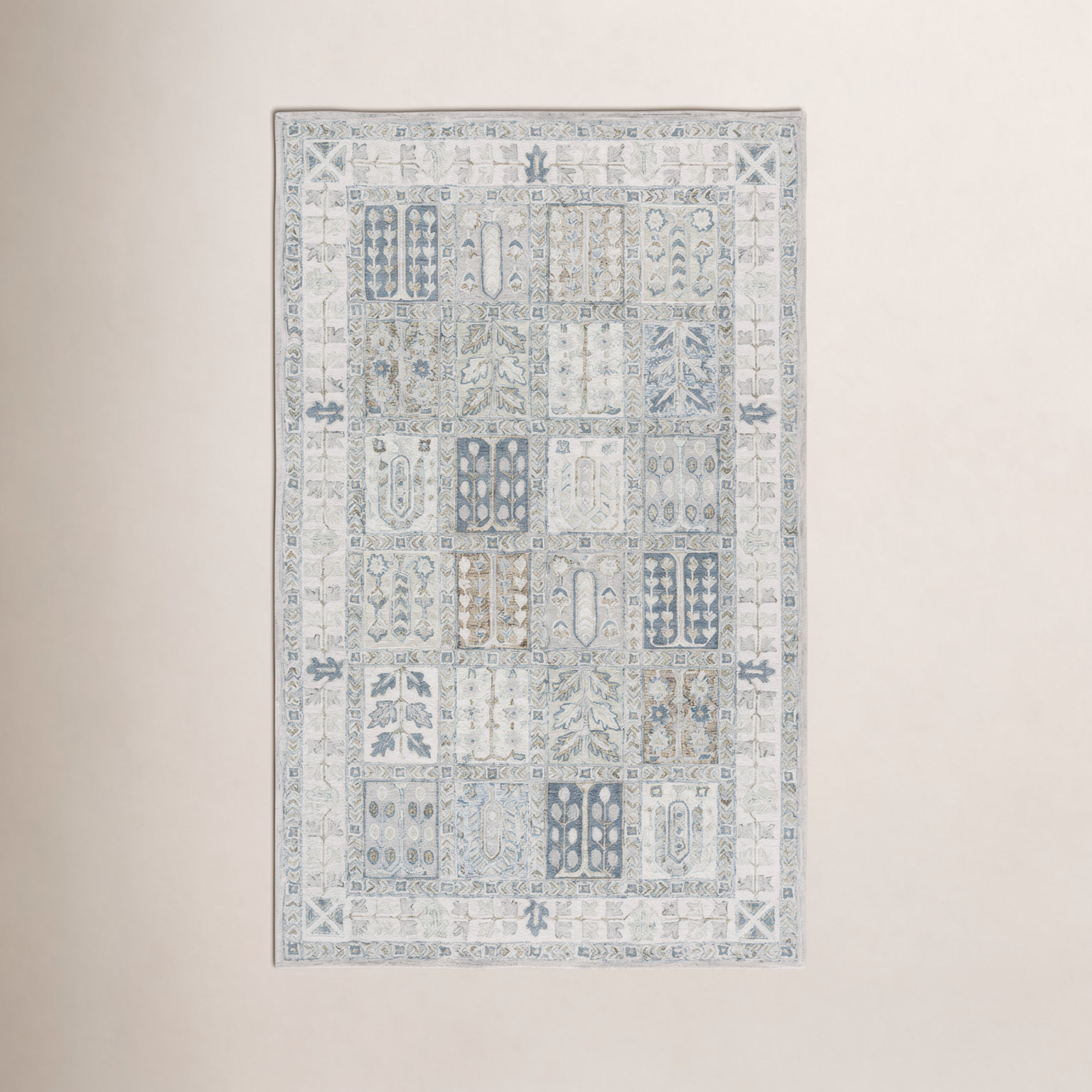 Hand-Tufted Geometric Wool Rug, Rectangle 6' x 9'