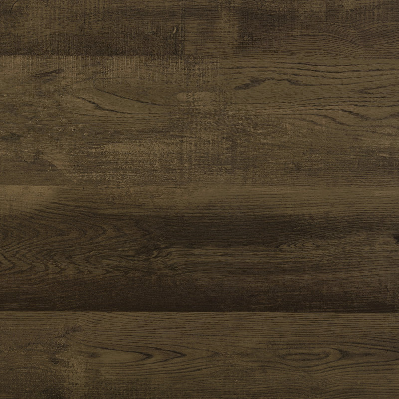 Table bistro ronde de 35 po de hauteur pub avec finition chêne brun, pieds de finition et base géométrique évasée, idéale pour 2 bases de salle à manger