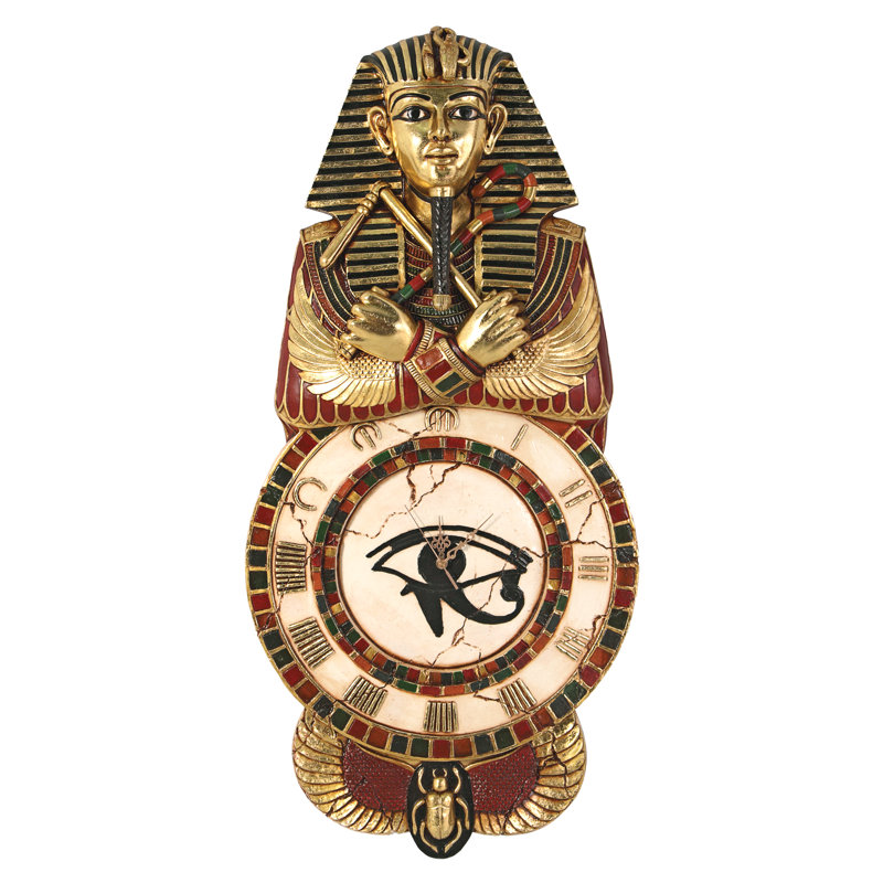 Medinet Habu Egyptian Sculptural Wall Clock
