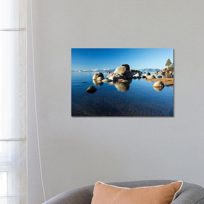 Rocks in a Lake, Lake Tahoe, California, USA III 1 Piece Wrapped Canvas Wall Art