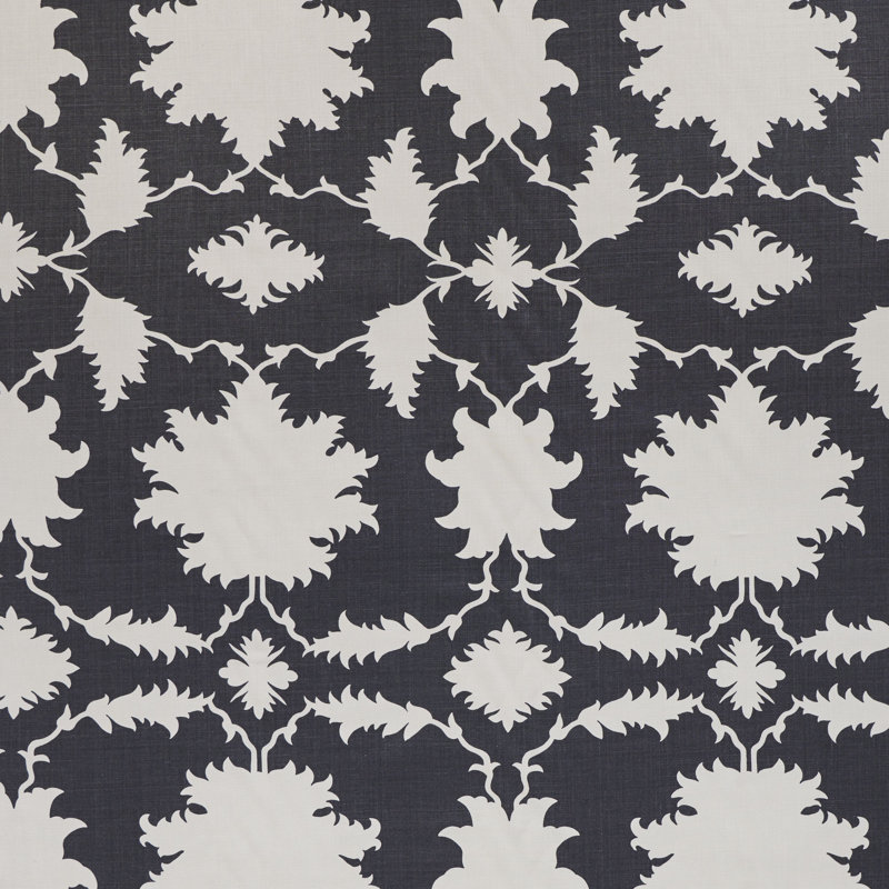 Tissu Schumacher x Mary Mcdonald Garden of Persia, Anthracite