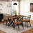 Top Dining Table With Walnut Metal Legs, 59.94" X 35.5" 29.77 Legged Walnut For Kitchen & Spaces, W D 29.77" H