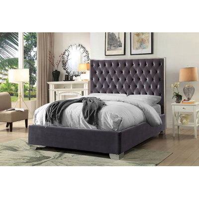 Delle Tufted Upholstered Platform Bed -  Everly Quinn, D2015DED40394AD2A36E67E88CDFA456