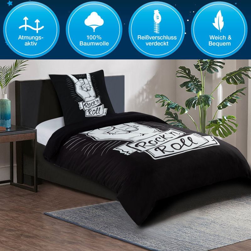 Cotton No Pattern Duvet Cover Set with Pillowcases