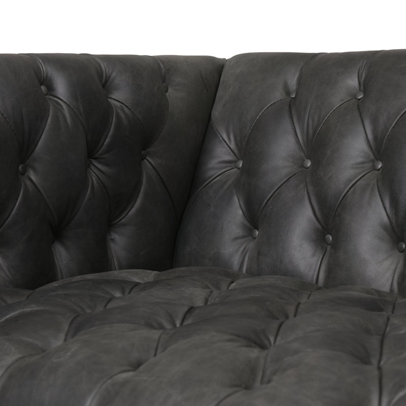 Williams Leather Sofa-75"-Nat Wash Camel, Brown Genuine Leather