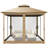 HOTTEL 10'W×10'D Outdoor Gazebo Canopy, Canopy Tent with Mosquito Netting-104659575