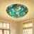 3-light Dimmable Tiffany Ceiling Light