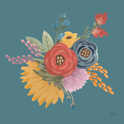 Harvest Garden Flowers IV by Laura Marshall - Wrapped Canvas Painting