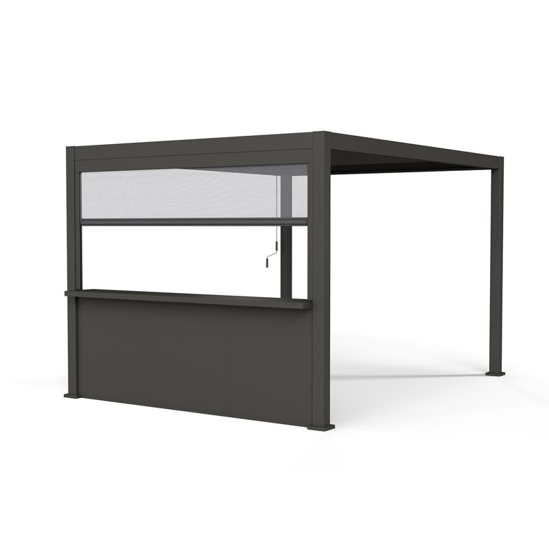  111 pull down screen with bar table