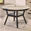 Ensemble de salle à manger 5 pièces Mella - Table ronde en faux marbre avec 4 chaises Parsons en velours, finition espresso foncé-730240957