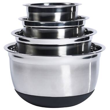 Home Basics 6-Piece Stainless Steel Nesting Mixing Bowls with Lids –  ShopBobbys