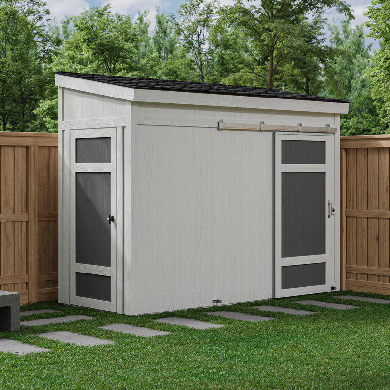 Cambria Wood Lean-To Storage Shed 10 ft. W x 4 ft. D (Professional Installation Available), Yes