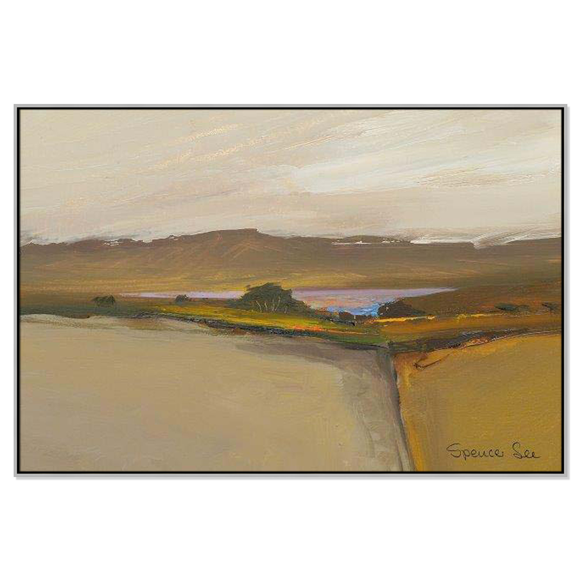 Heaven And Earth IV by Spencer Lee, Silver Framed, 41.5'' H x 61.5'' W x 2'' D