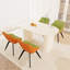 Table de salle à manger de style crème 63 po avec 4 chaises polyvalentes en polyuréthane, coussin épais et confortable, facile à assembler et idéale pour un usage domestique