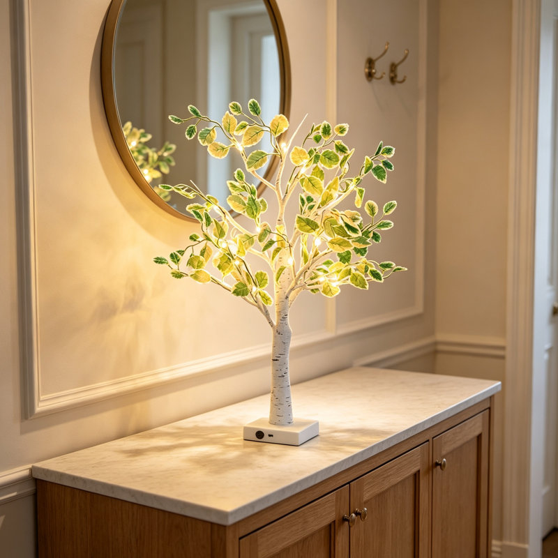 Mini LED Birch Christmas Tree with Warm White Lights