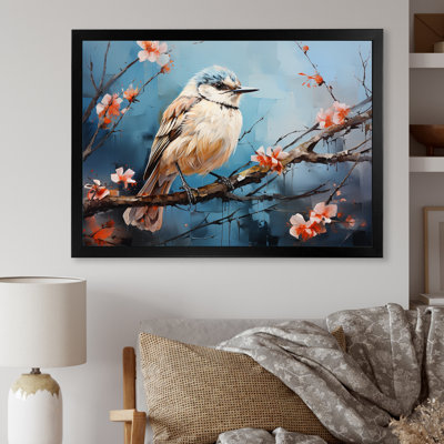 «Winter Birds On Snowdrops Branch» sur toile