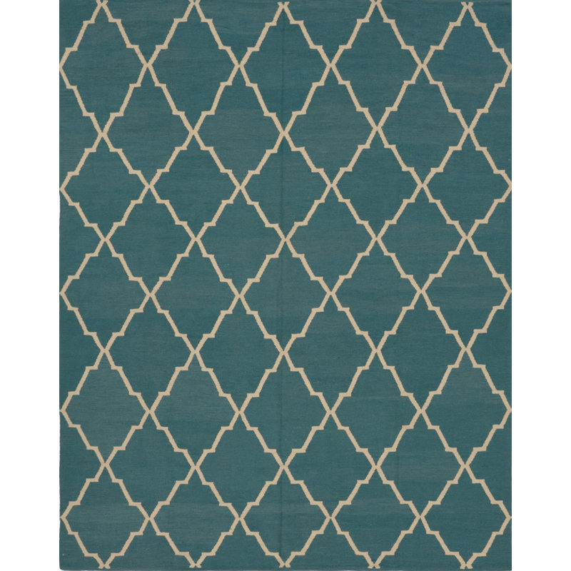 Geometric Area Rug in Blue