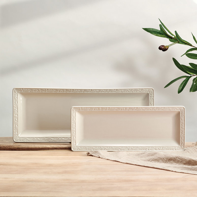 Italian Countryside Set Of 2 Bread Trays