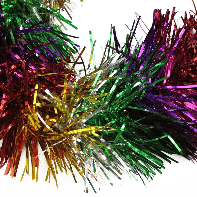 Guirlande de Noël arc-en-ciel artificielle 50 'x 3 "