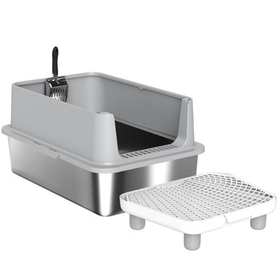 Cat Litter Box,Stainless Steel Litter Scoop