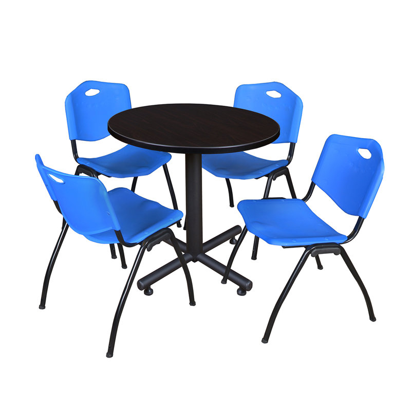 Table de salle de repos Nicklo, Érable, Bleu