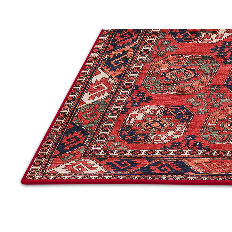 Tapis de style oriental rouge, Rectangle 3 pi x 5 pi