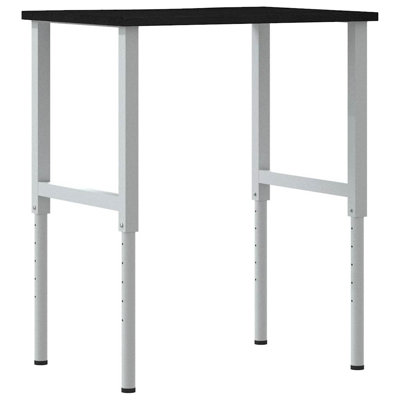80cm W Solid Wood Top Height-Adjustable Workbench