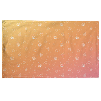 Serviette à thé à motif coquillage