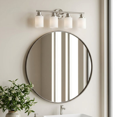 Bathroom Vanity Light Fixture in Nickel Finish