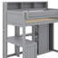 Lit mezzanine simple avec tablettes et garde-robe-702283793