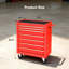 7-Drawer Plastic Top Rolling Tool Cabinet 450 Lbs Capacity Locking Steel Cabinet For Garage & Workshop