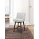 Orbay Swivel Upholstered 26'' Counter Stool With Solid Wood Frame
