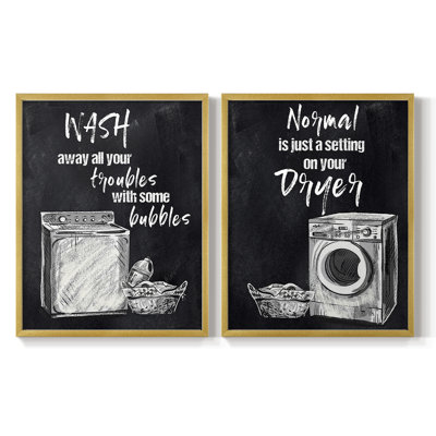 Wash Away Your TroublesPremium Framed Print Ready to Hang  No Nails Required  No Nails Required