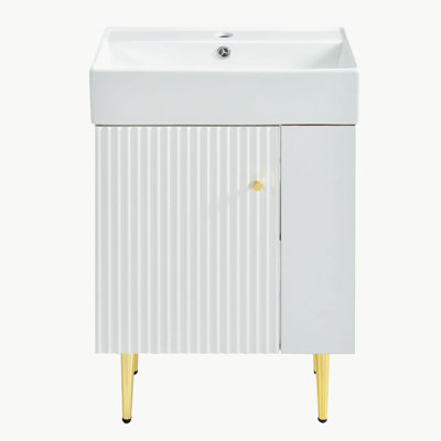 Meuble-lavabo blanc 21,6 po