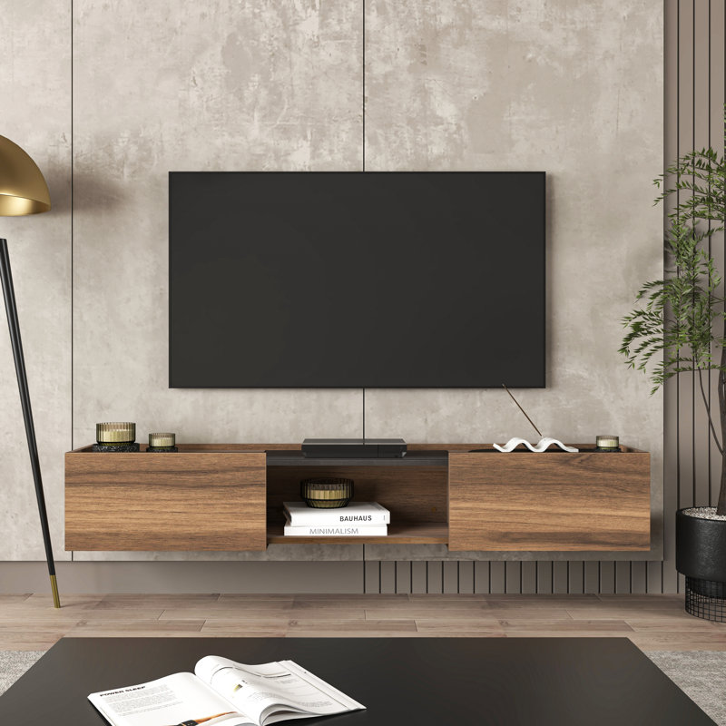 Meuble télé Yablonski pour téléviseur de 80 po ou moins