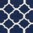 Rodgers Hand Woven Flat Weave Banana Silk/Wool/Cotton Geometric Rug in Navy/Ivory-1302693200