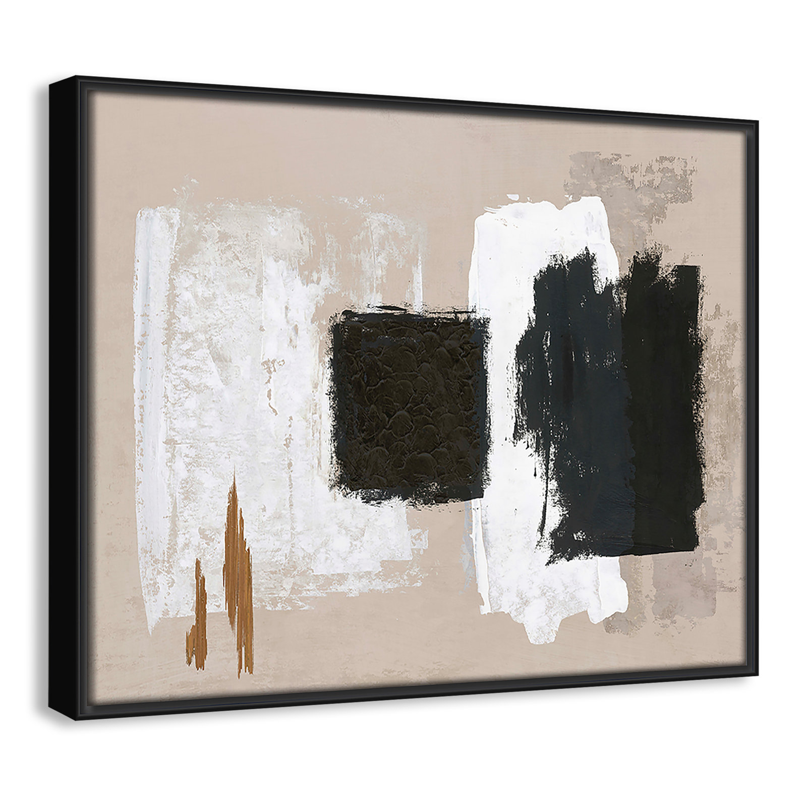 Imone "Golden Slate" Painting, Black, 12.5" H x 15.5" W