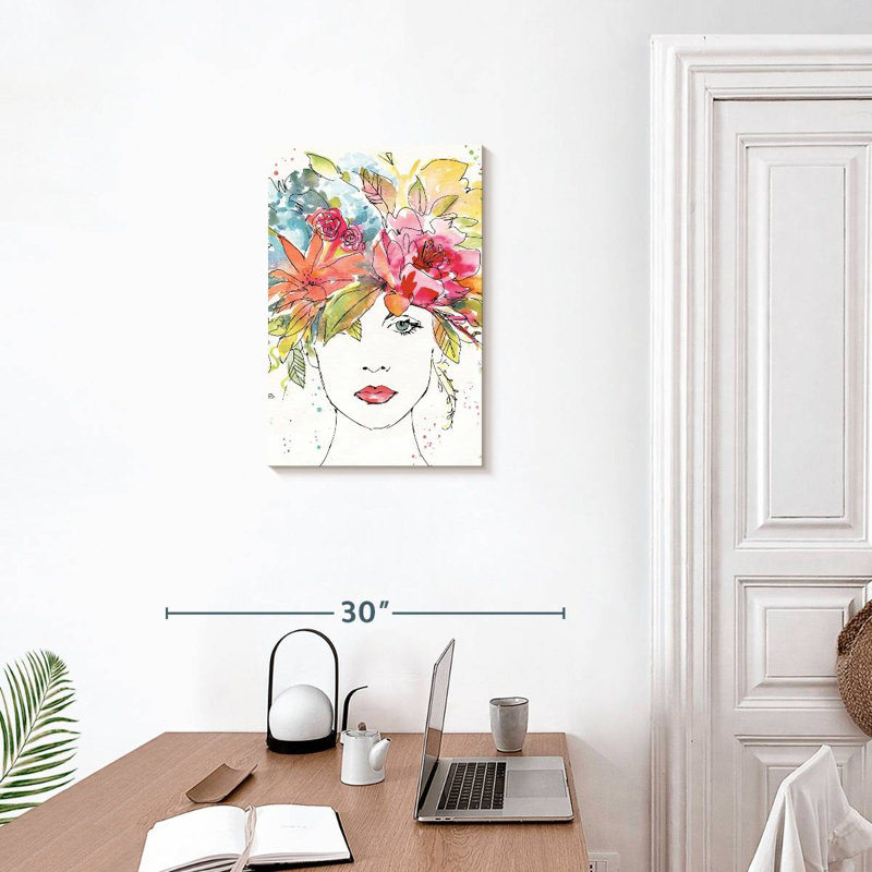 Leisha Lady Floral Figures I, 24" H x 16" W