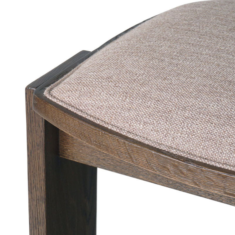 Hoven Backless Drifted Oak Bar Stool, Bar Stool (30.55" Seat Height)