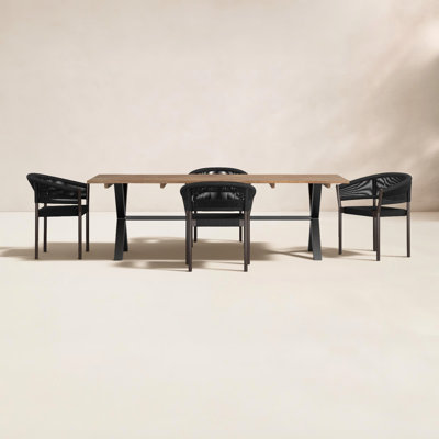 Eloisa 95" Eucalyptus Patio Dining Set