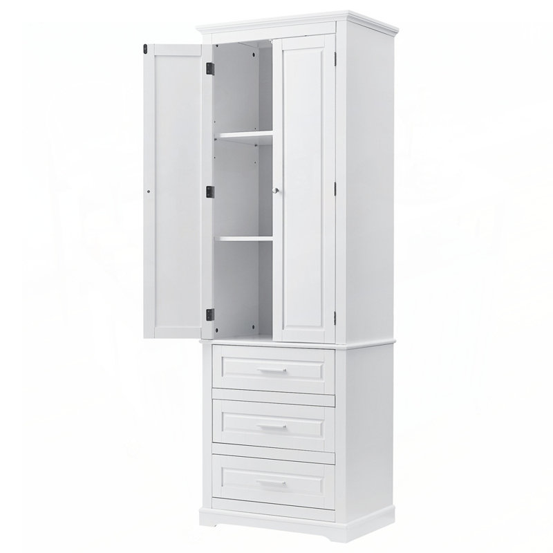 Aidenjohn MDF Bathroom Cabinet, White