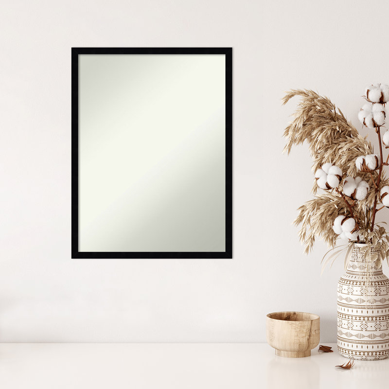 Miroir mural Atanur, Noir satiné, 19,5 po x 25,5 po