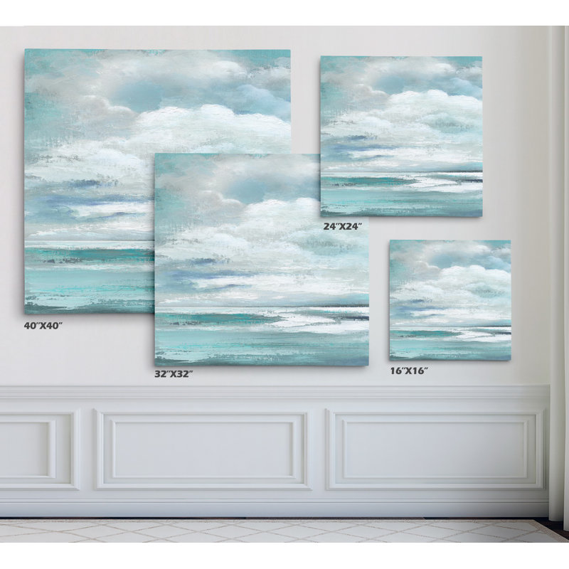 Nuage gonflé - impression, Toile tendue, H 16 po x l 16 po x P 1,5 po