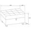 Canapé modulaire avec repose-pieds 2 pièces Balta Grey
