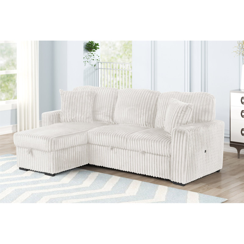 Canapé modulaire moelleux avec canapé-lit en tissu de velours