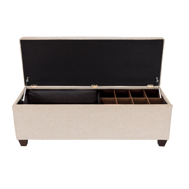 Banc de rangement rembourré Lamanna, Chameau