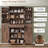 72" Farmhouse Kitchen Pantry Storage Cabinet With 12 Door Shelves, 6 Adjustable Shelves and 1 Hidden Drawer-489284931