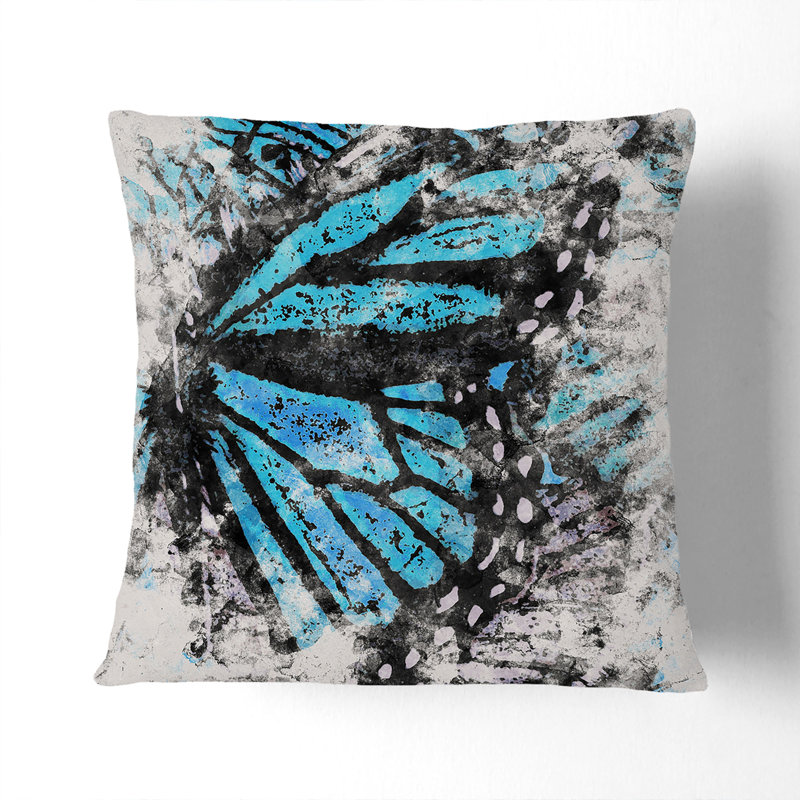 The Butterfly Effect Watercolour Cushion with Filling, Stone, 40cm H x 40cm W x 15cm D